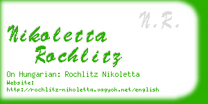 nikoletta rochlitz business card